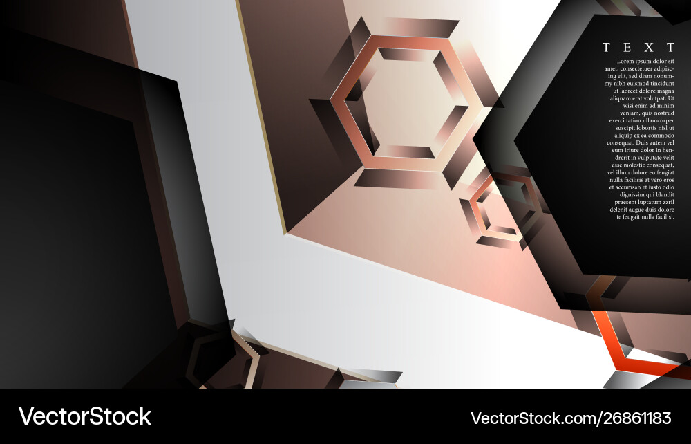 Gradient Hexagon Abstract Background vector image