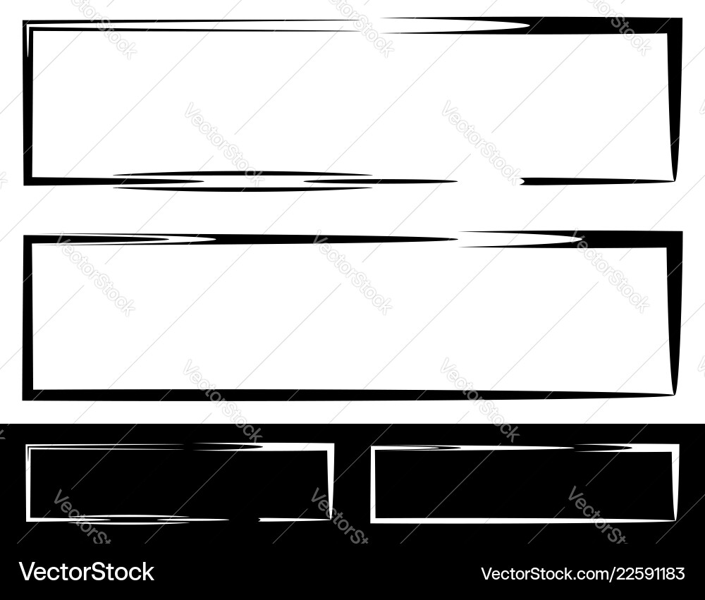 Grungy irregular frames borders with painted look Grungy irregular frames borders with painted look vector image
