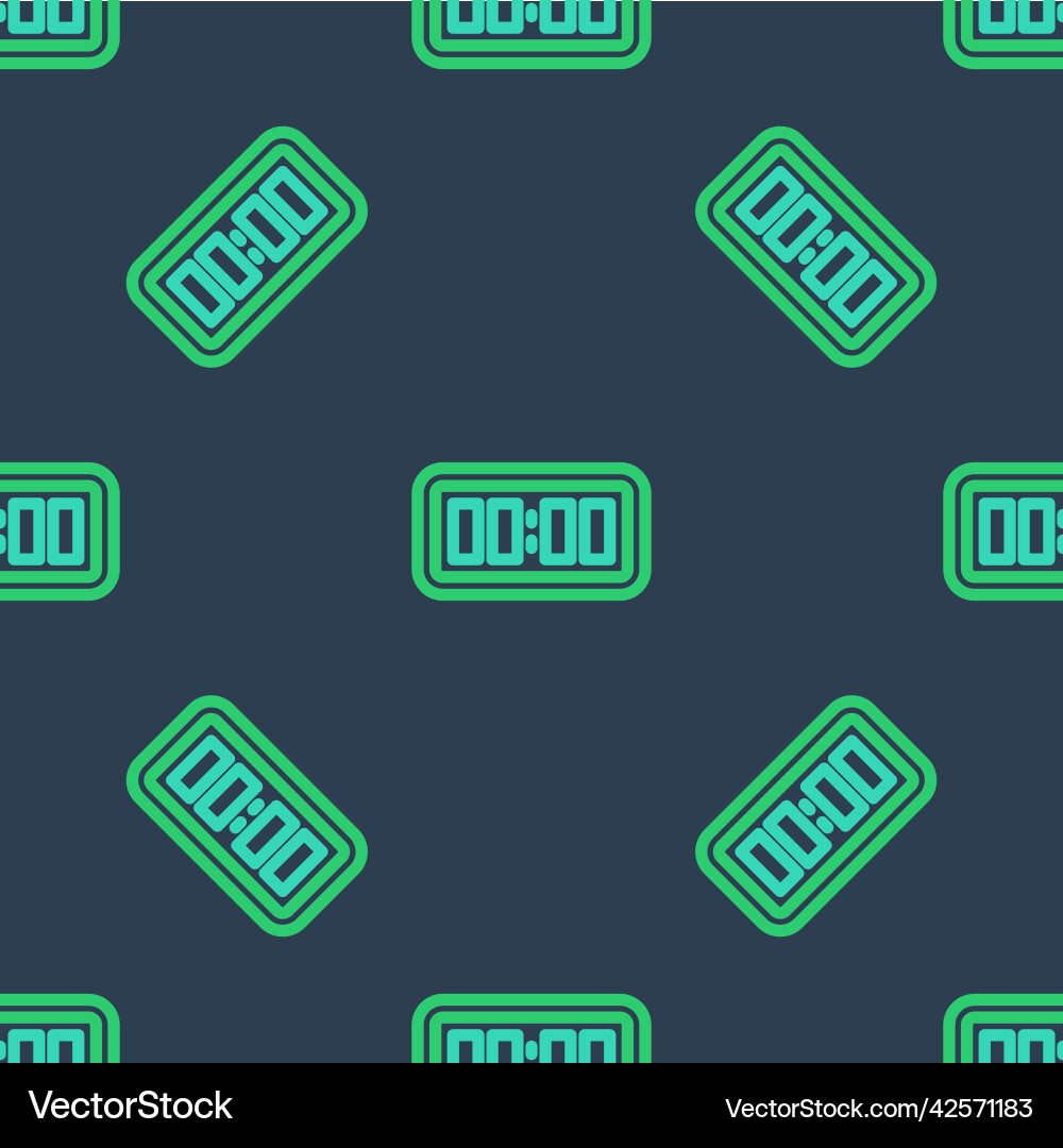 Line digital alarm clock icon isolated seamless Vector Image