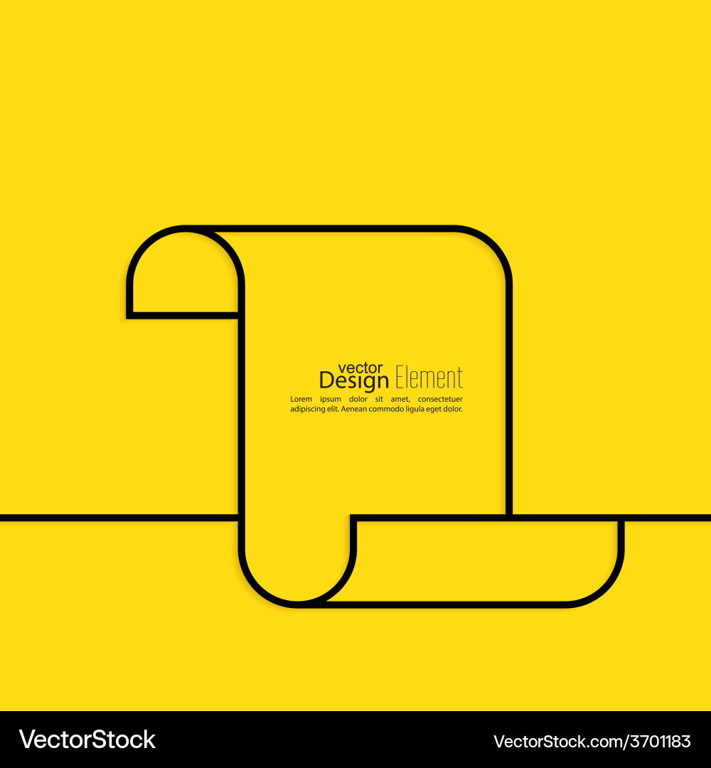 Minimal Scroll Note vector image