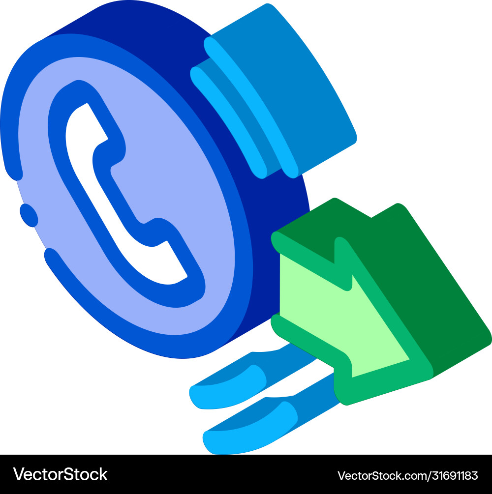 Outgoing call service icon outline Outgoing call service icon outline vector image