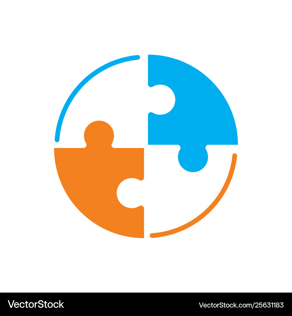Puzzle icon on background for graphic and web Puzzle icon on background for graphic and web vector image
