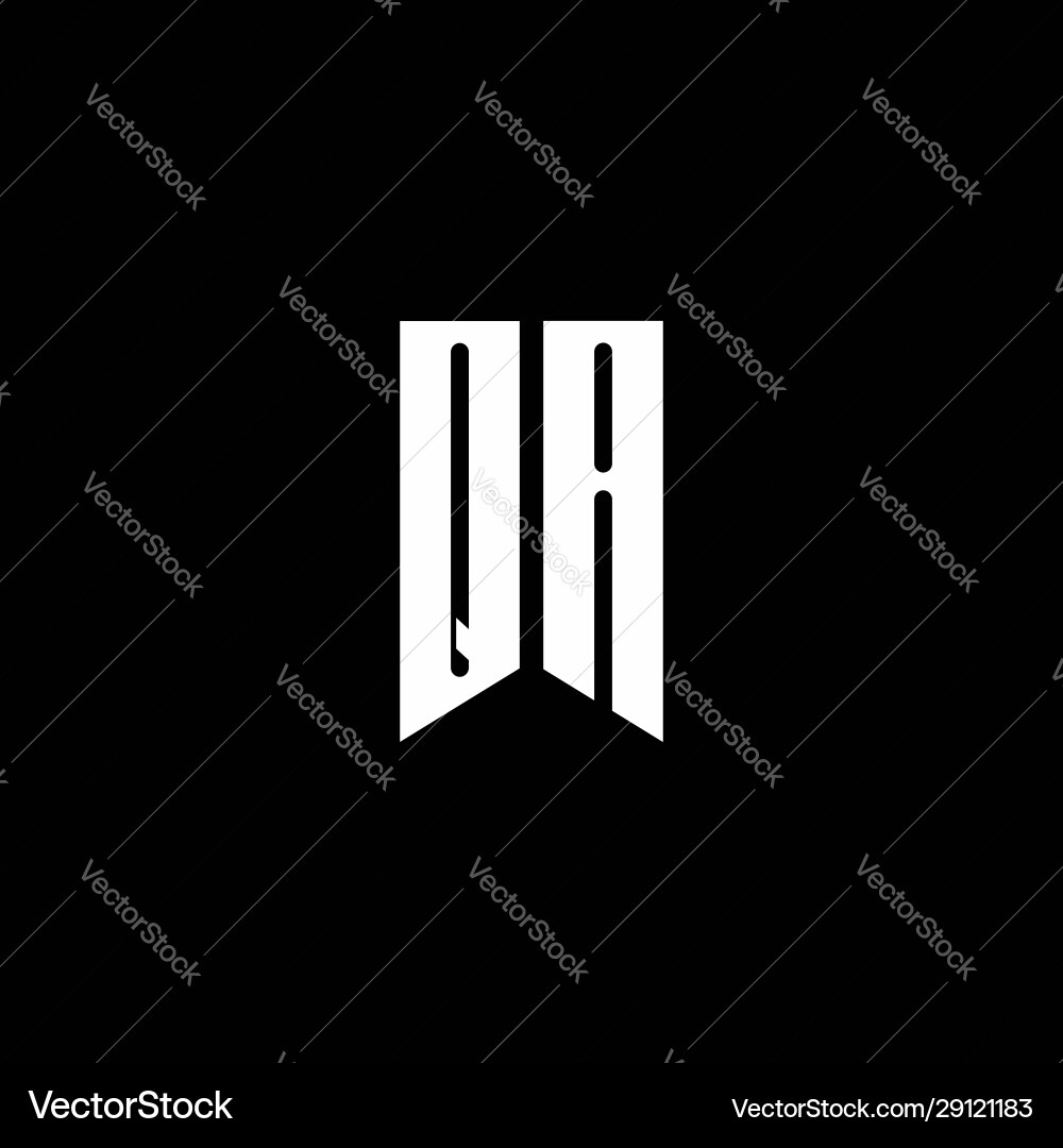 Qa logo monogram with emblem style isolated Vector Image