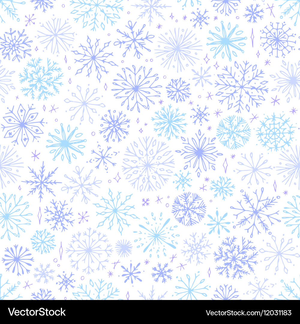 Snowflake seamless pattern Vector Image