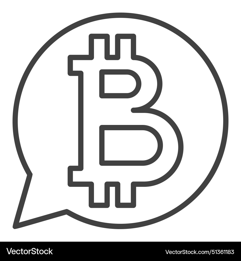 Speech bubble with bitcoin cryptocurrency icon – Royalty-Free Vector |  VectorStock