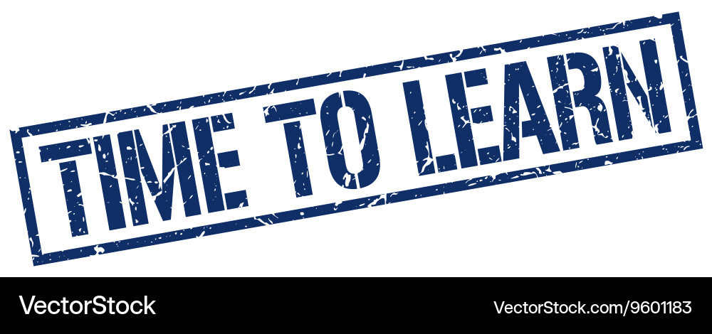 Time to learn stamp Vector Image