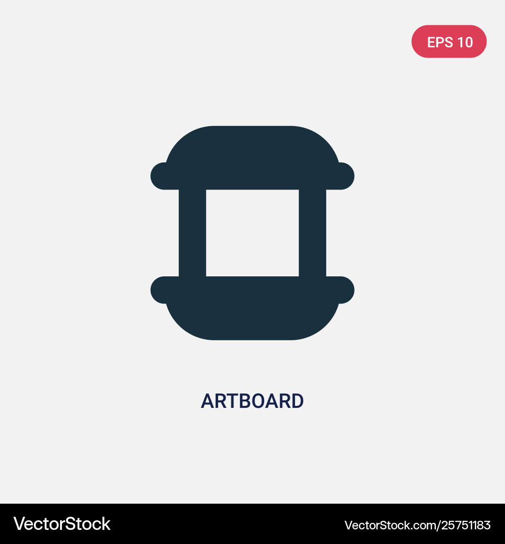 Two color artboard icon from user interface Vector Image