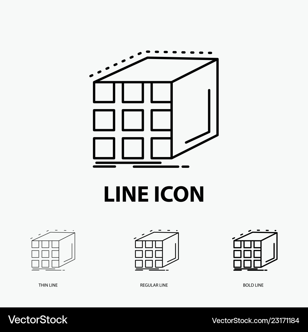 Abstract aggregation cube dimensional matrix icon Abstract aggregation cube dimensional matrix icon vector image