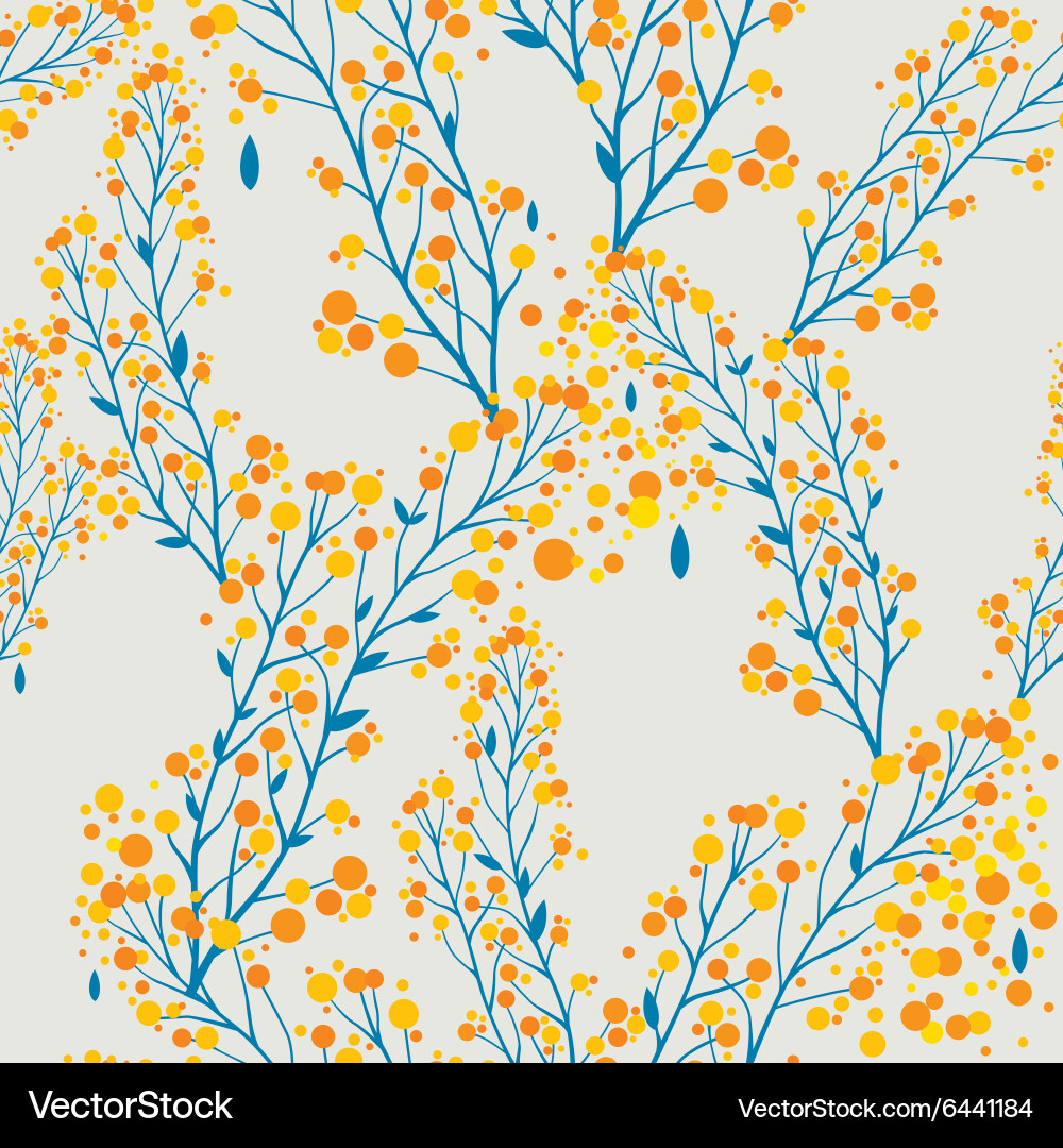 Autumn pattern in retro style Vector Image