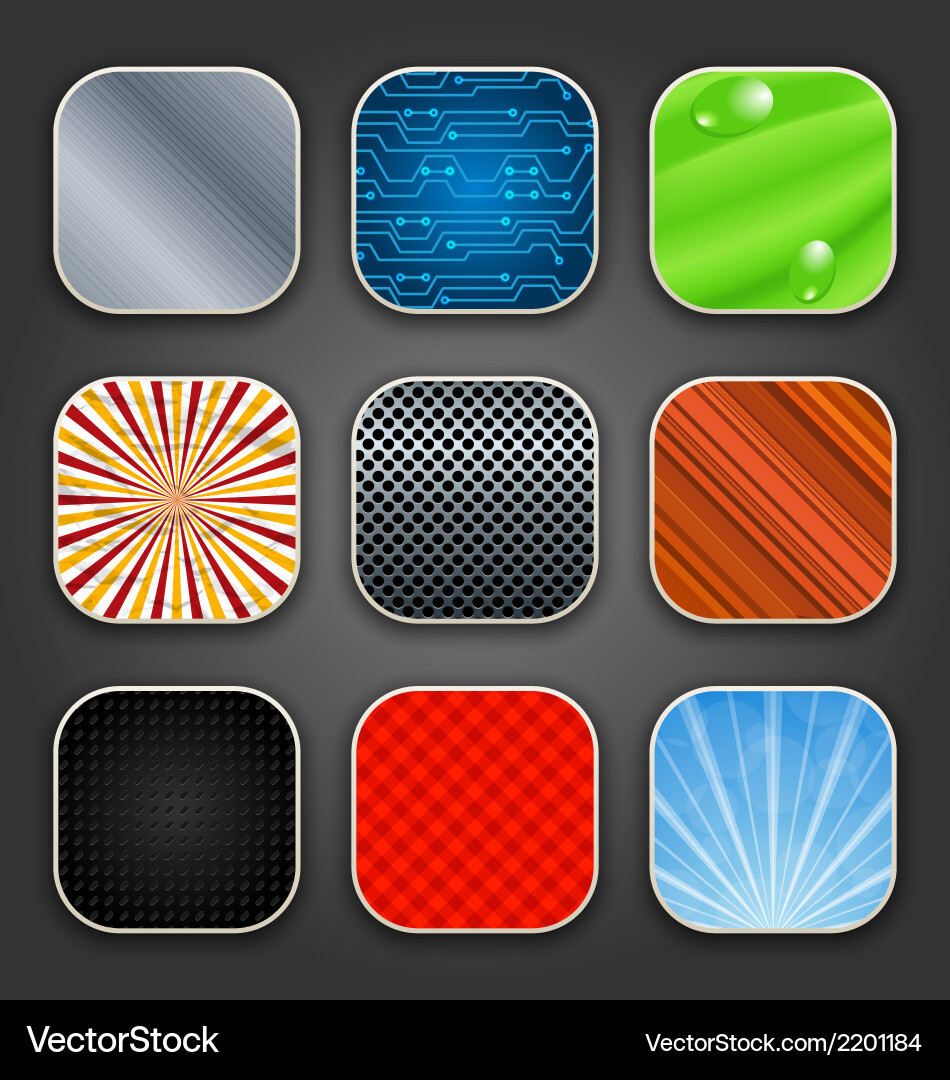Backgrounds with texture for the app icons vector image