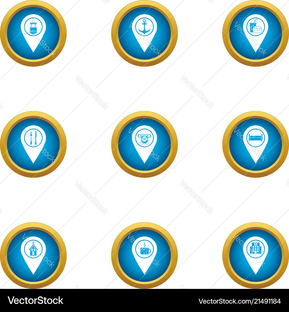 Browsing icons set flat style Browsing icons set flat style vector image