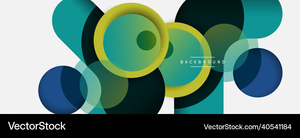 Circle and round shapes abstract background Vector Image