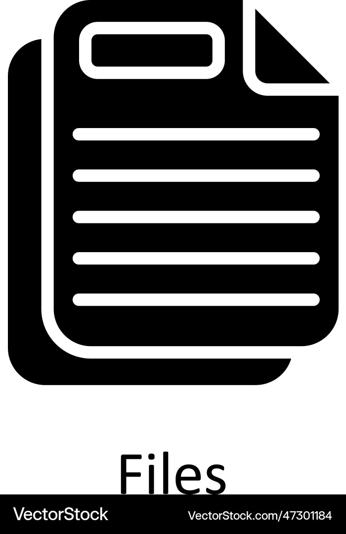 Files solid icon design user Vector Image