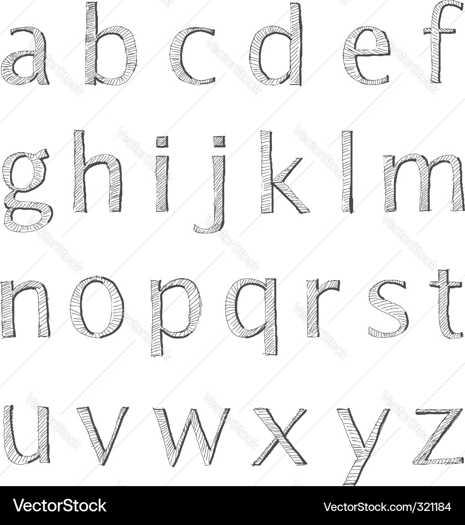 Handwritten Letter Sketch vector image