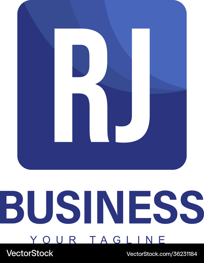 Rj initial a logo design with abstract style Rj initial a logo design with abstract style vector image