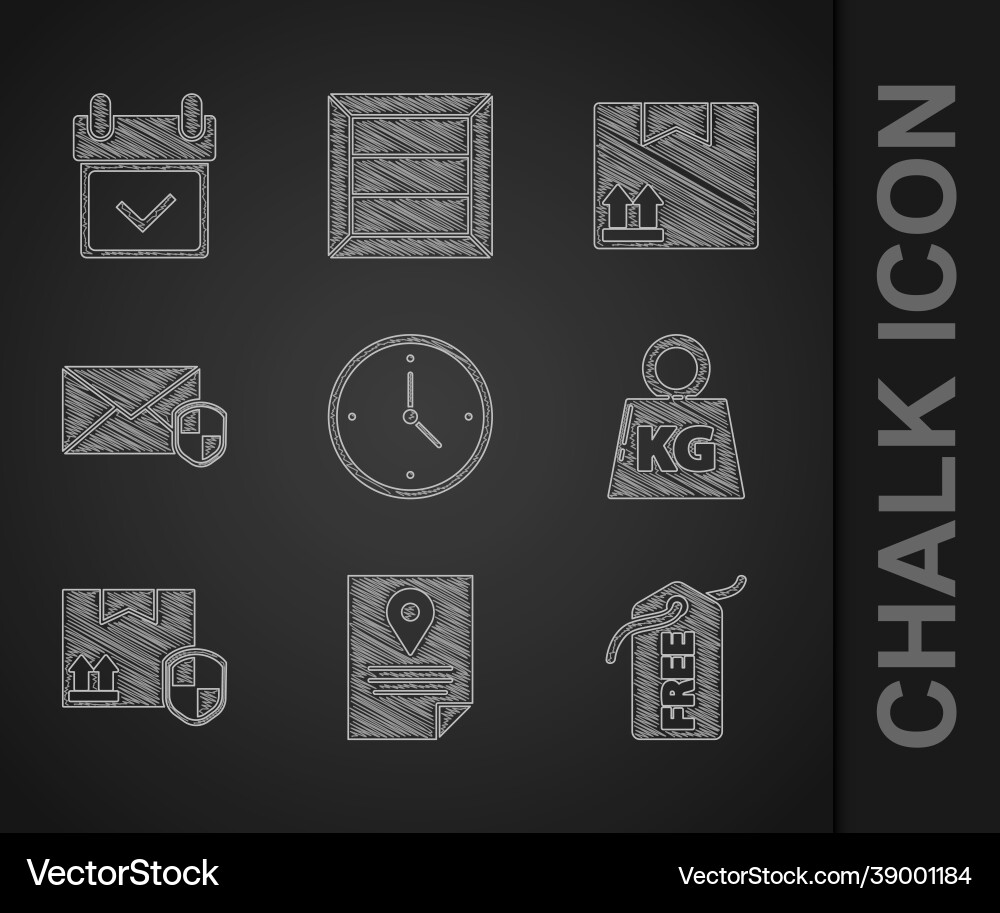 Set fast time delivery document tracking marker vector image