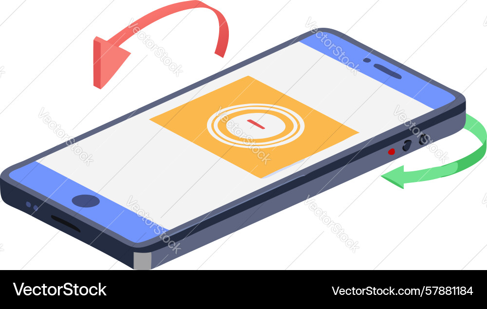 Smartphone with auto-rotate display icon Vector Image