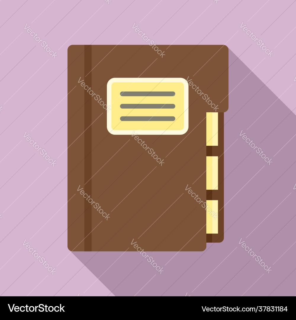 Syllabus Folder Icon - Flat Style vector image