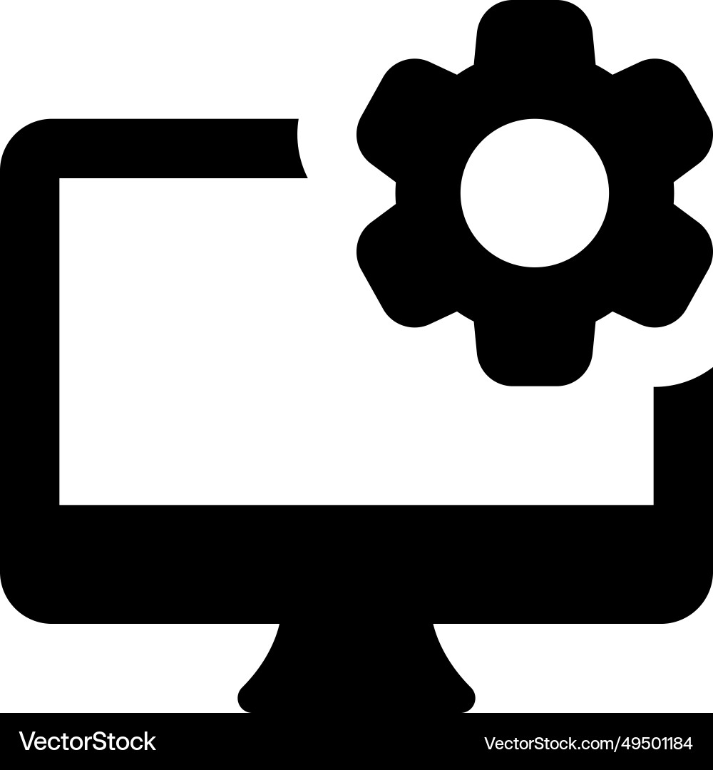 Using configuration tool to updatedesktop vector image