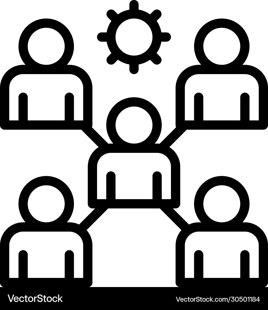 Virus cases clusters line style icon Vector Image