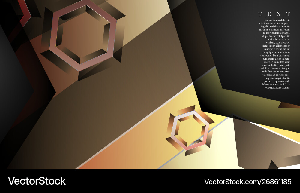 Abstract background with gradient hexagon shapes vector image