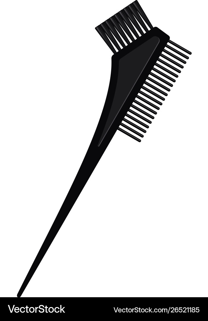 Cartoon schwarz zwei Seiten Haarfärbebürste Cartoon schwarz zwei Seiten Haarfärbebürste vektorbild