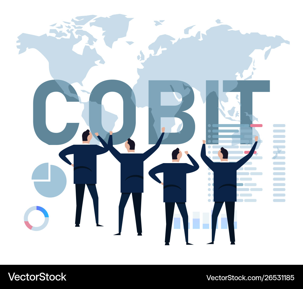 Cobit control objectives for information Cobit control objectives for information vector image