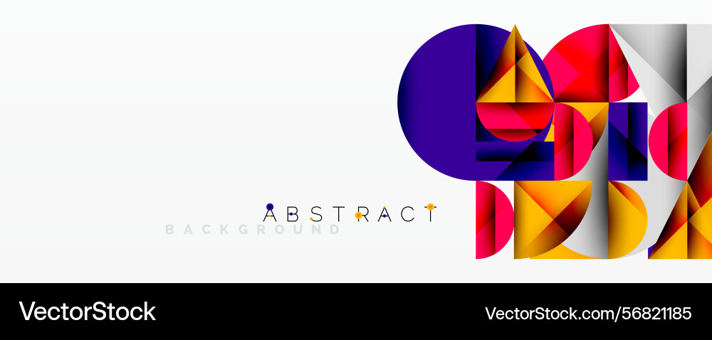 Geometric shapes overlap creating vibrant Vector Image