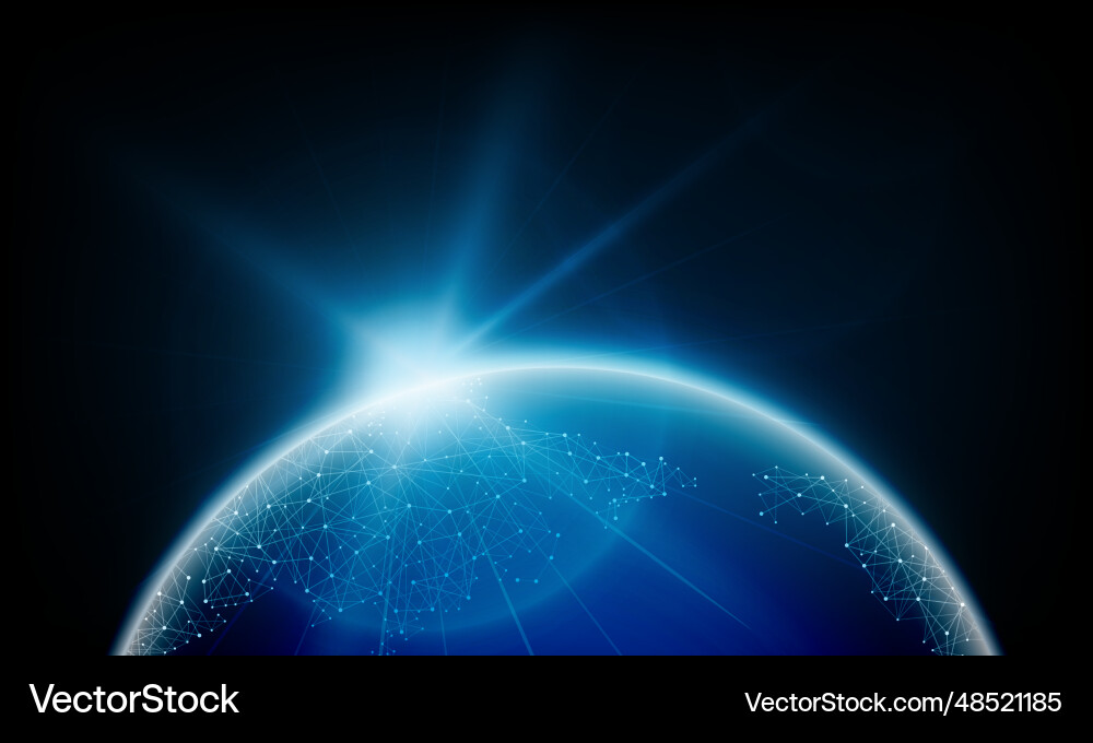 Global network connection world map point Global network connection world map point Vector Image