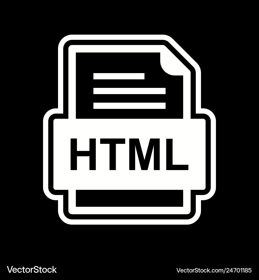 Html file document icon vector image