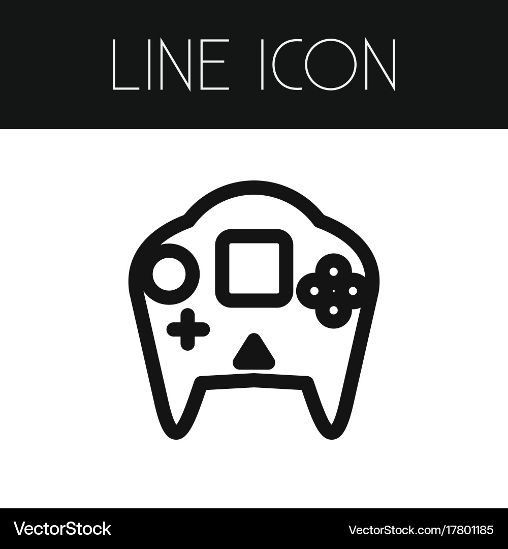 Isolated arcade outline video-game element vector image