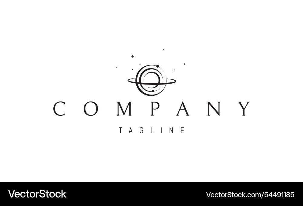Logo with an abstract image of a planet vector image