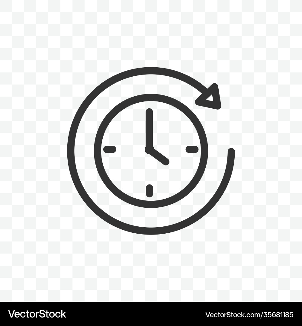 Outline clock or timer icon isolated Vector Image