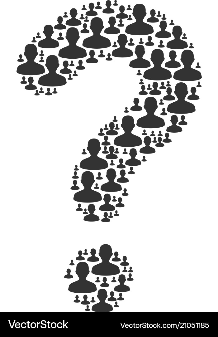 Query composition of user icons Query composition of user icons vector image