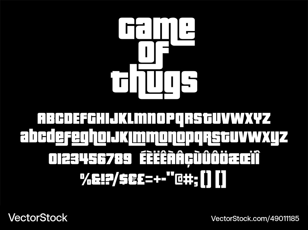 Rounded bold alphabet for action video game Rounded bold alphabet for action video game vector image