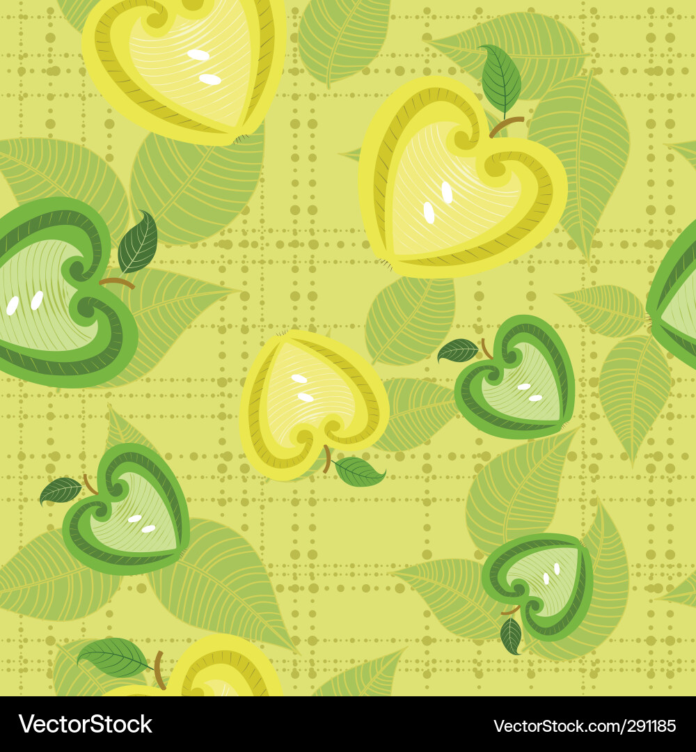 Seamless background with apples abstract vector image