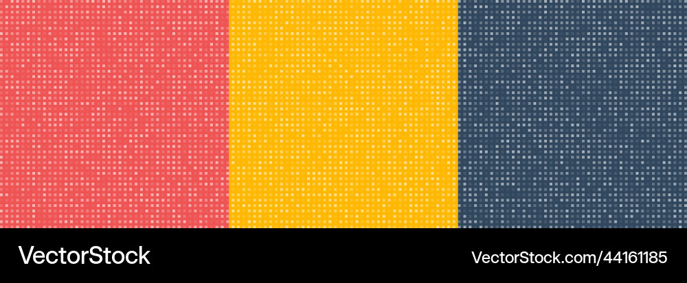 Set of abstract squares pixel mosaic pattern Set of abstract squares pixel mosaic pattern Vector Image