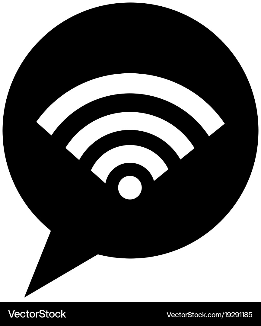 Speech bubble with wifi signal Vector Image