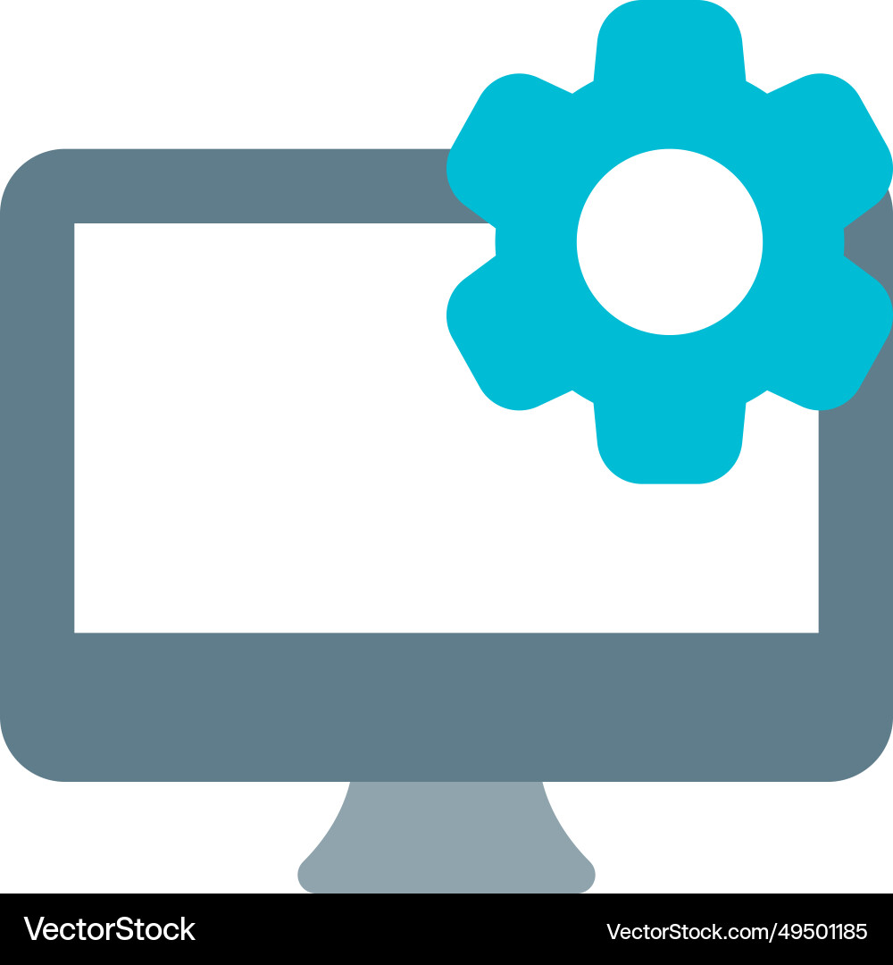 Using configuration tool to updatedesktop Vector Image