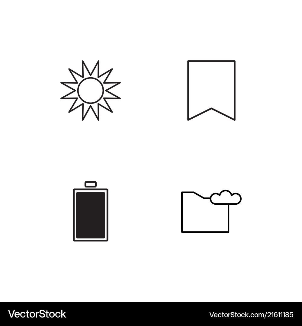 Web linear icons set simple outline vector image