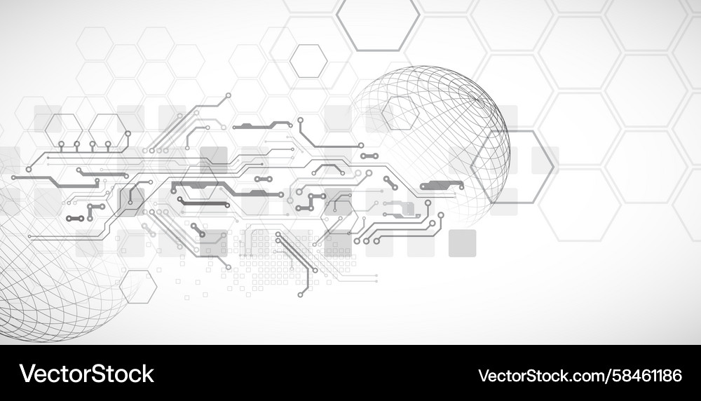 Abstract Circuit Technology Background Vector Image