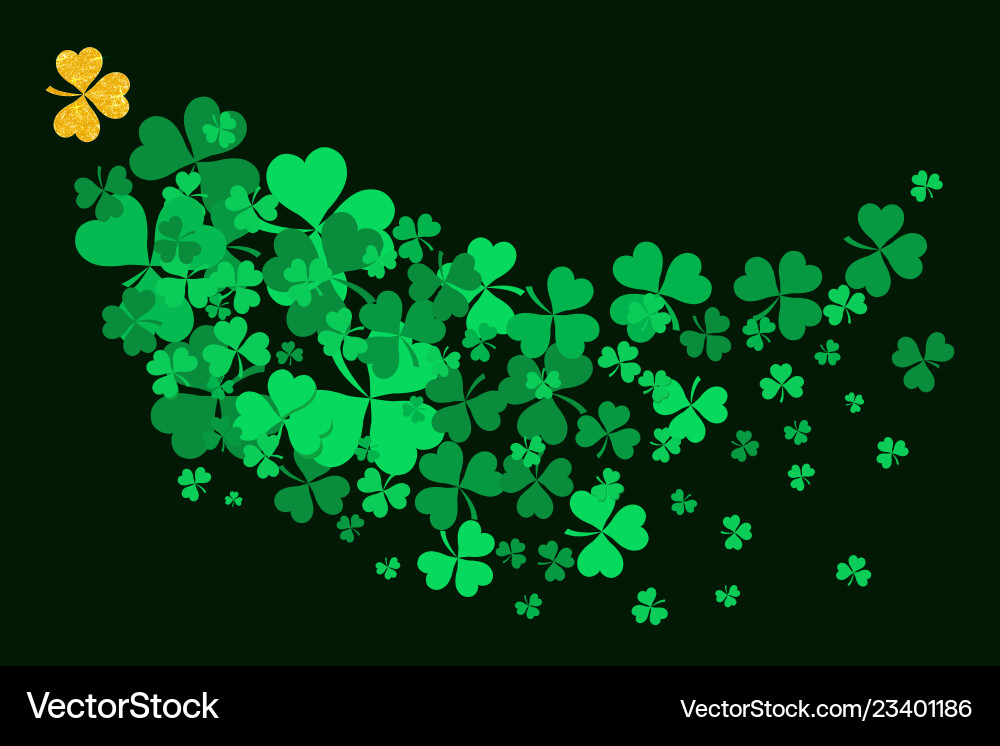 Abstract pattern with green shamrock Abstract pattern with green shamrock vector image