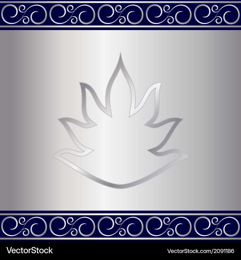 Abstract silver plate background with vignettes vector image