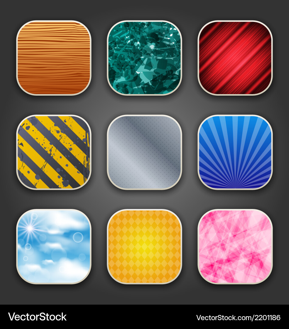 App Icon Backgrounds - Textures & Patterns Vector Image