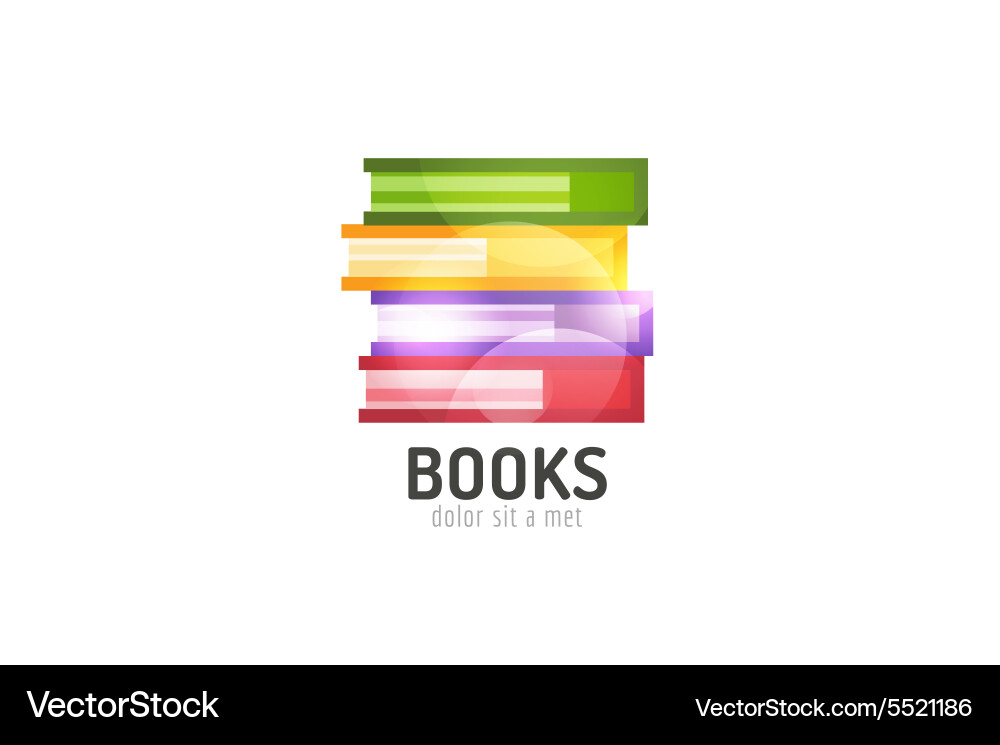 Book template logo icon back to school education Vector Image