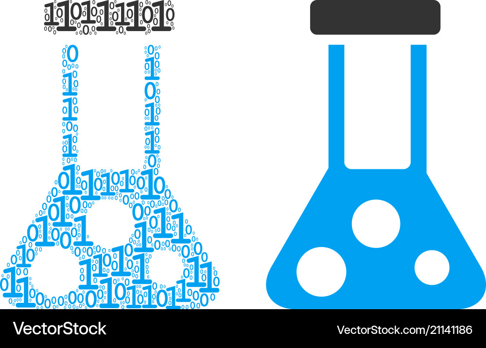 Chemistry composition of binary digits Chemistry composition of binary digits vector image