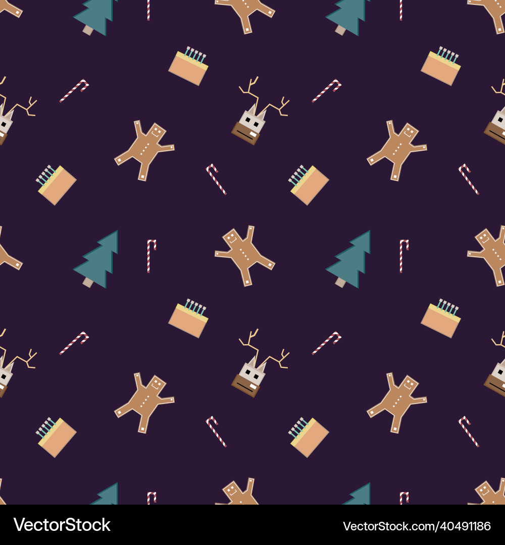 Christmas repeat pattern created with sharp vector image