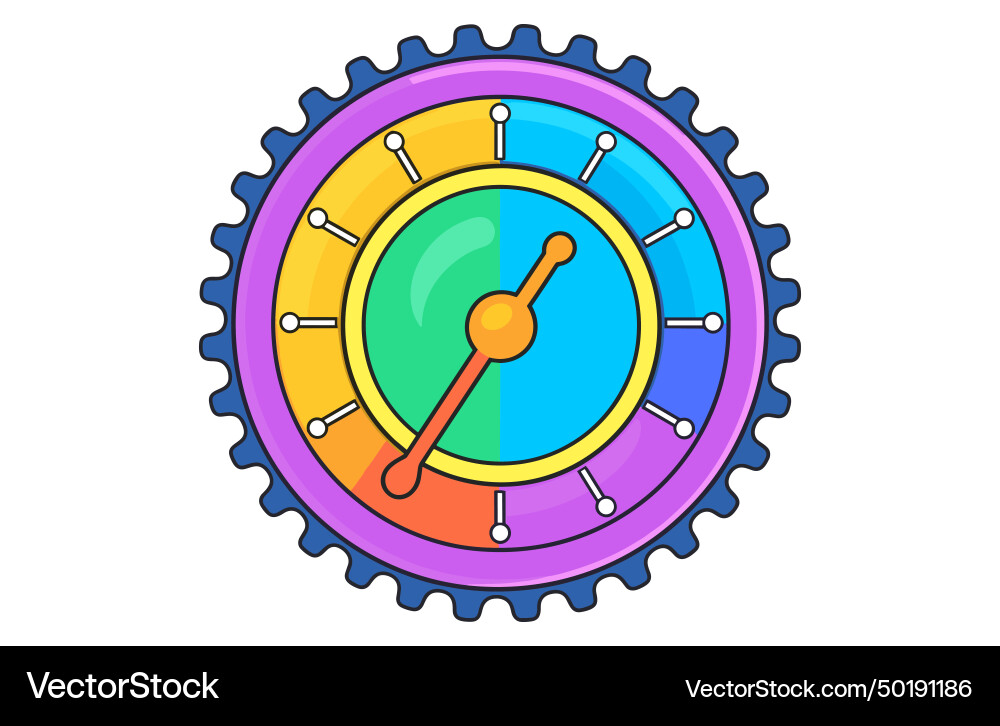 Clock icon in flat style timer on color background Clock icon in flat style timer on color background vector image
