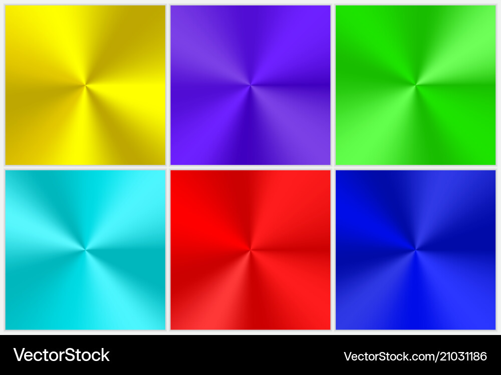 Collection of multicolored conical gradients Collection of multicolored conical gradients vector image