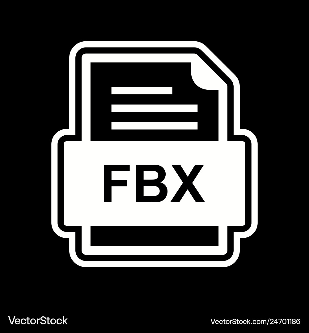 Fbx file document icon Vector Image